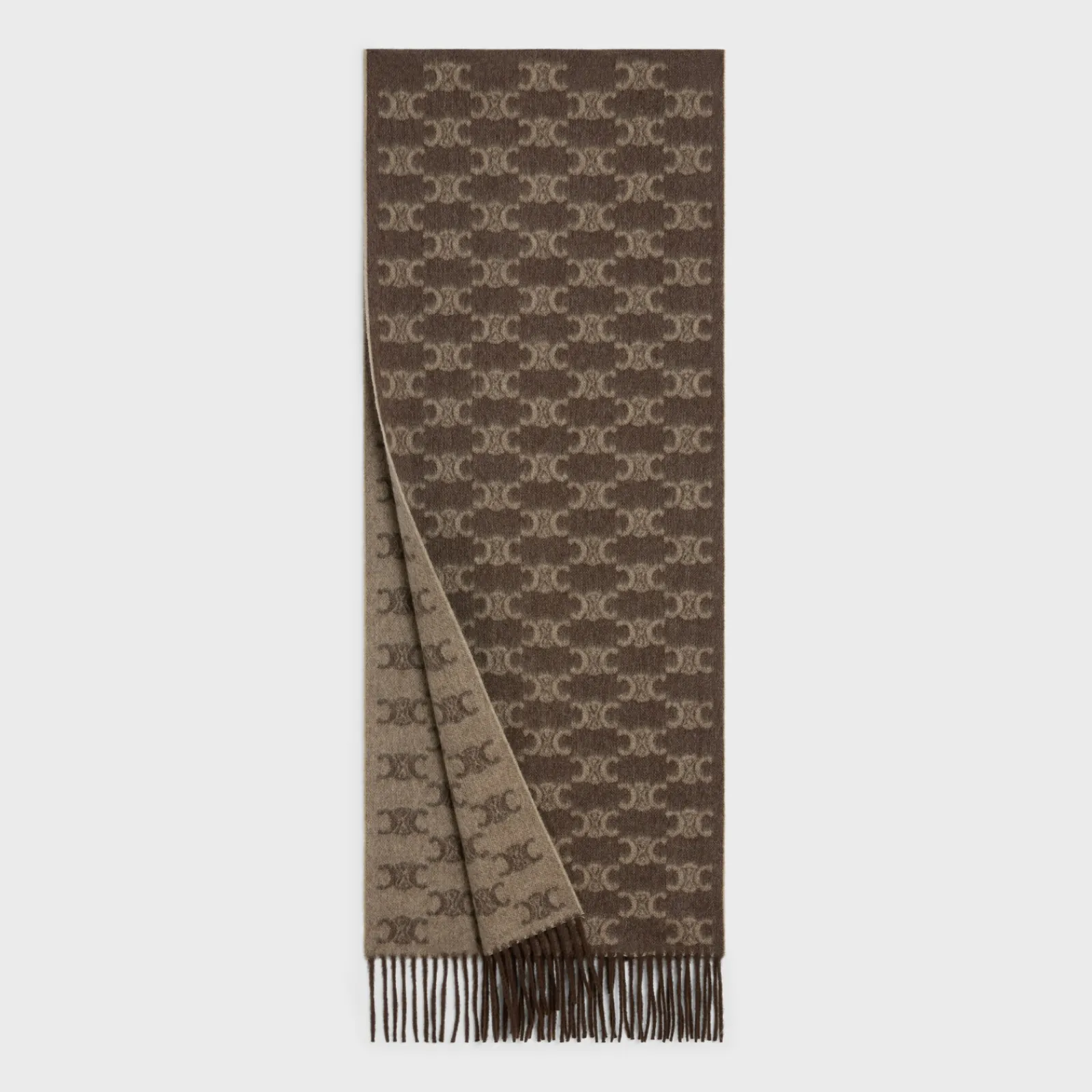 New scarf in monogram cashmere Women Beanies And Scarves