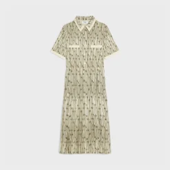 Fashion shirt dress in crepe de chine Women Dresses And Skirts