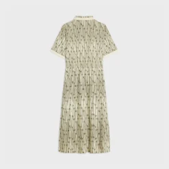 Fashion shirt dress in crepe de chine Women Dresses And Skirts