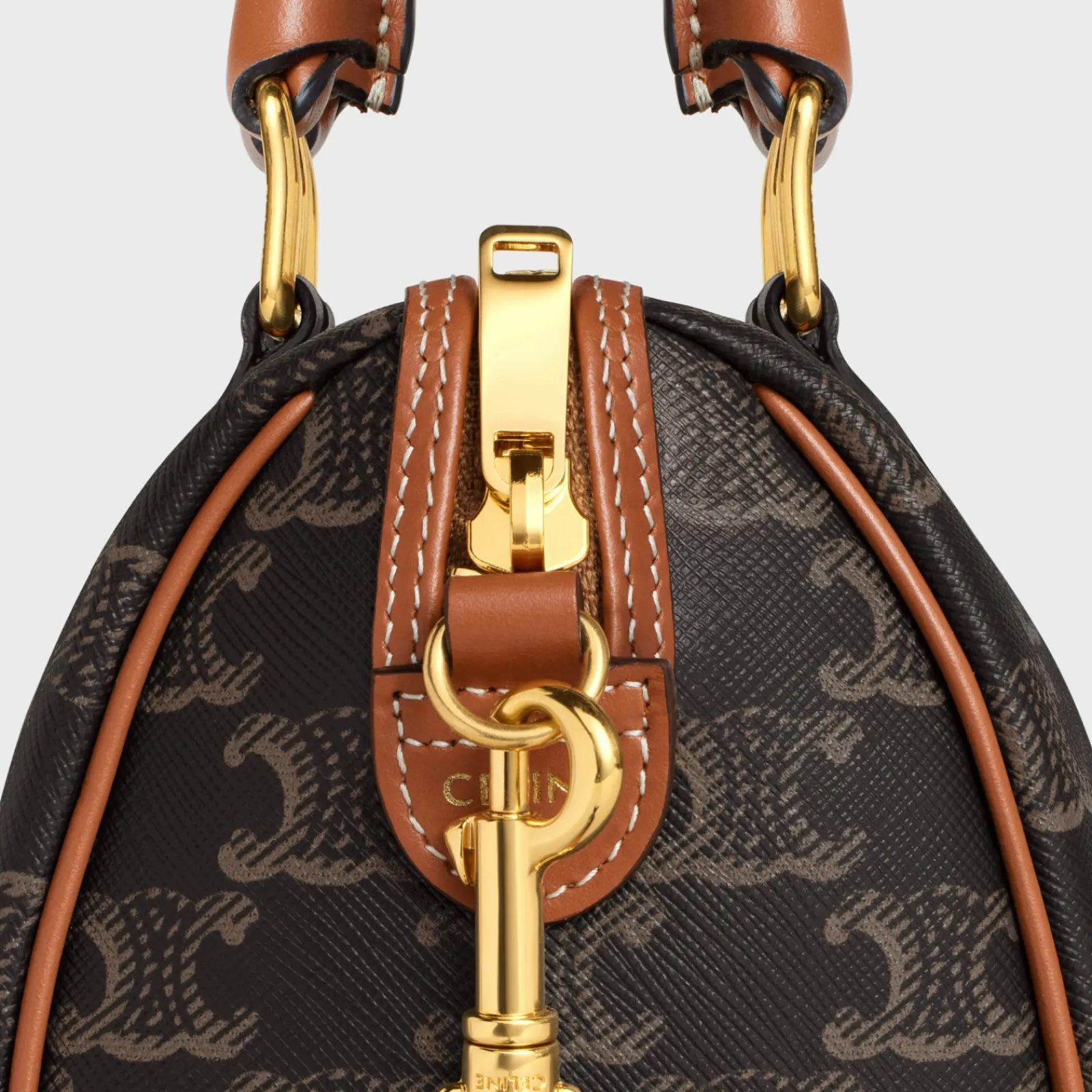 Online SMALL BOSTON in Triomphe Canvas and calfskin Women Triomphe Canvas | More Lines·Cuir Triomphe
