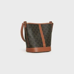 Sale Small Bucket in Triomphe Canvas and calfskin Women Triomphe Canvas | Categories·Cross-Body Bags