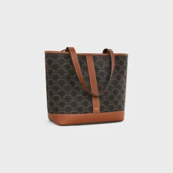 Fashion SMALL CABAS in Triomphe Canvas and calfskin Women Triomphe Canvas | Categories·Hobo And Tote Bags