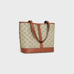 Discount SMALL CABAS in Triomphe Canvas and calfskin Women Triomphe Canvas | Categories·Hobo And Tote Bags