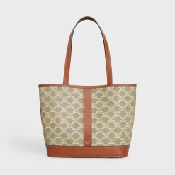Discount SMALL CABAS in Triomphe Canvas and calfskin Women Triomphe Canvas | Categories·Hobo And Tote Bags