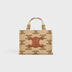 Best small cabas thais in RAFFIA EFFECT TEXTILE WITH LEOPARD TRIOMPHE Women More Lines·Classic Panier | More Lines·Other Lines