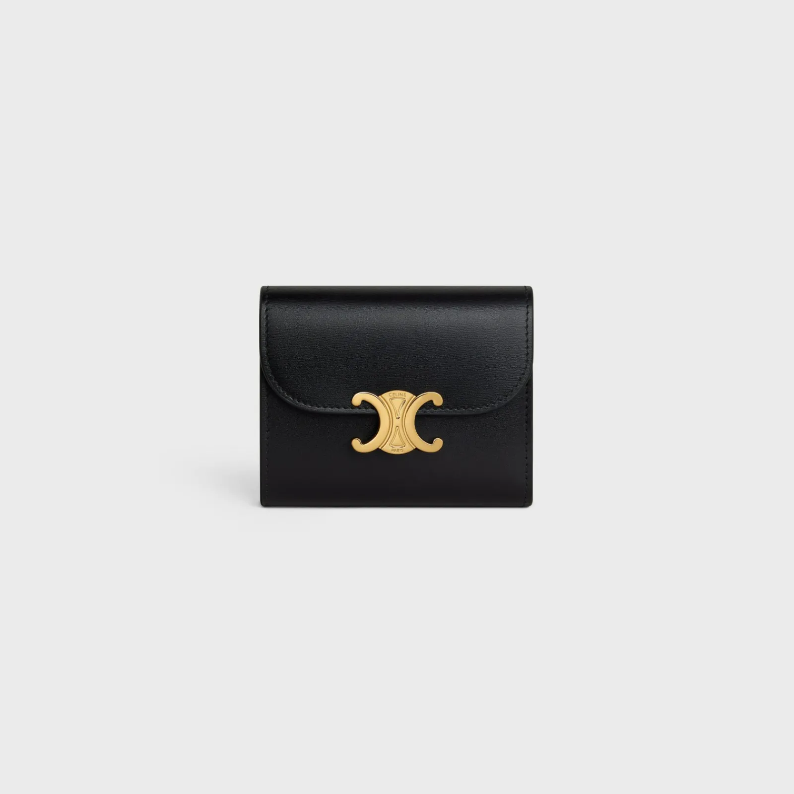 New Small Flap Wallet TRIOMPHE in Shiny calfskin Women Triomphe | Categories·Wallets