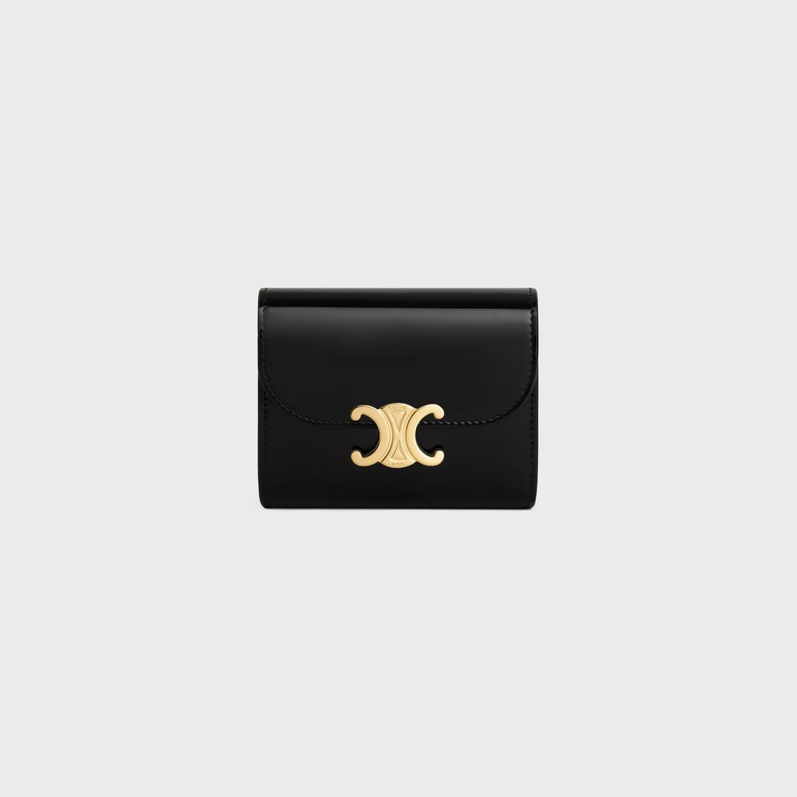 Hot Small Flap Wallet TRIOMPHE in PATENT CALFSKIN Women Triomphe | Categories·Wallets