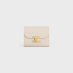 Fashion Small Flap Wallet TRIOMPHE in Shiny calfskin Women Triomphe | Categories·Wallets