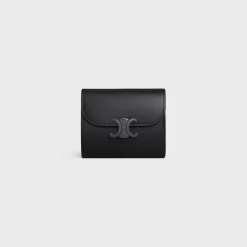 Best Small Flap Wallet TRIOMPHE in Shiny calfskin Women Triomphe | Categories·Wallets