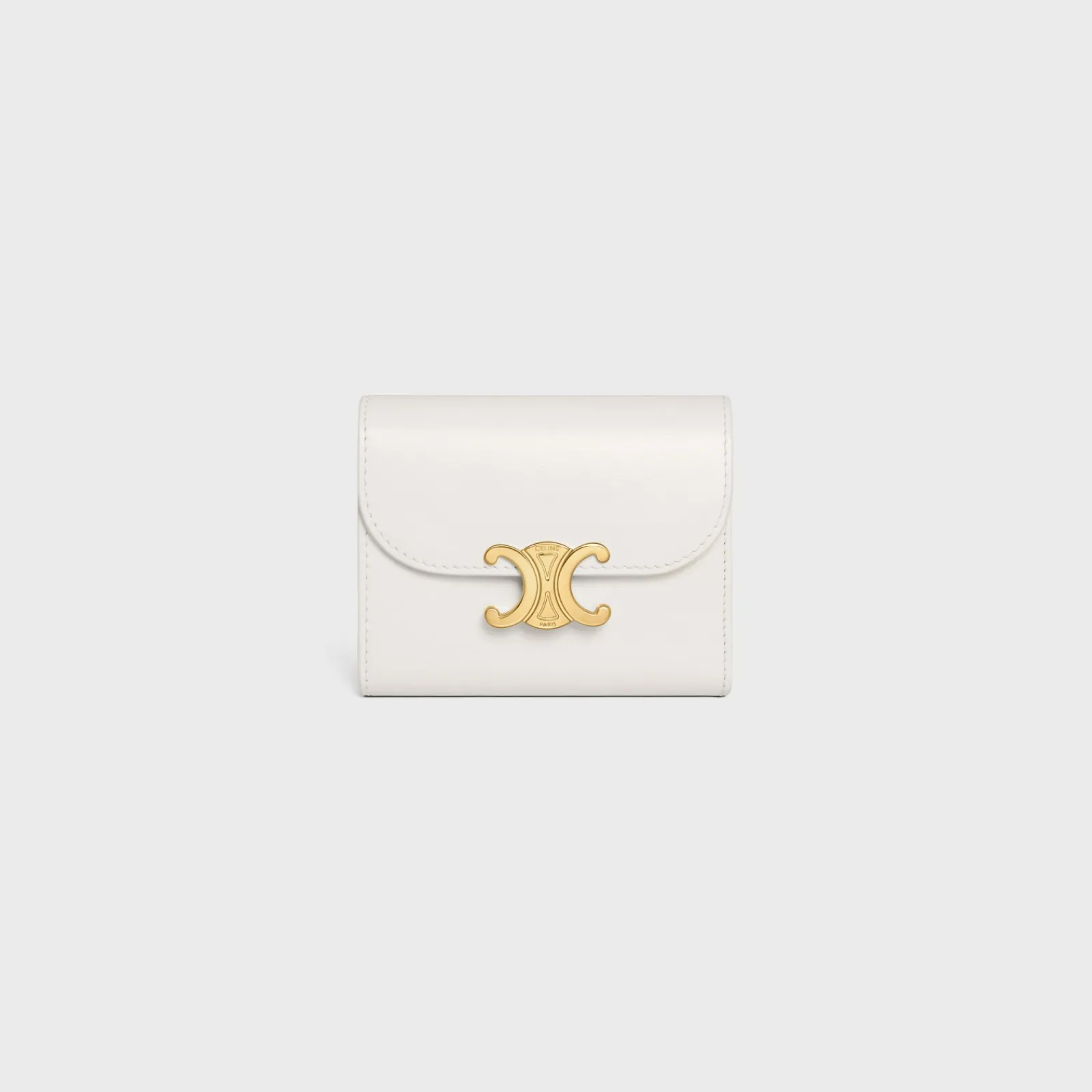 Clearance Small Flap Wallet TRIOMPHE in Shiny calfskin Women Triomphe | Categories·Wallets