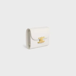 Clearance Small Flap Wallet TRIOMPHE in Shiny calfskin Women Triomphe | Categories·Wallets