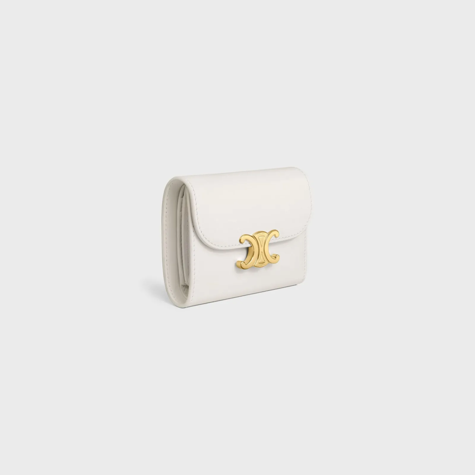 Clearance Small Flap Wallet TRIOMPHE in Shiny calfskin Women Triomphe | Categories·Wallets