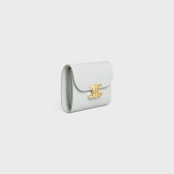 Fashion Small Flap Wallet TRIOMPHE in Shiny calfskin Women Triomphe | Categories·Wallets