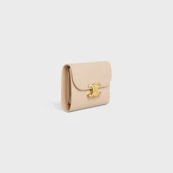 Fashion Small Flap Wallet TRIOMPHE in Shiny calfskin Women Triomphe | Categories·Wallets
