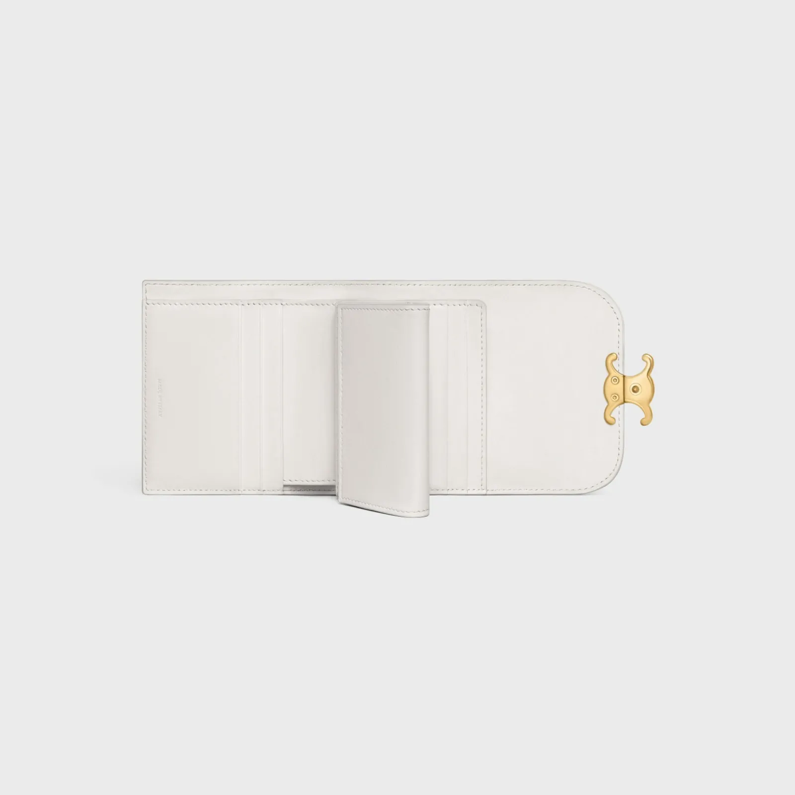 Clearance Small Flap Wallet TRIOMPHE in Shiny calfskin Women Triomphe | Categories·Wallets