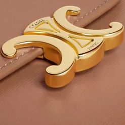 Best Small Flap Wallet TRIOMPHE in Shiny calfskin Women Triomphe | Categories·Wallets
