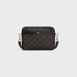 Hot SMALL MESSENGER in TRIOMPHE CANVAS AND CALFSKIN Triomphe Canvas | Categories·Cross-Body Bags
