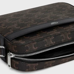 Hot SMALL MESSENGER in TRIOMPHE CANVAS AND CALFSKIN Triomphe Canvas | Categories·Cross-Body Bags