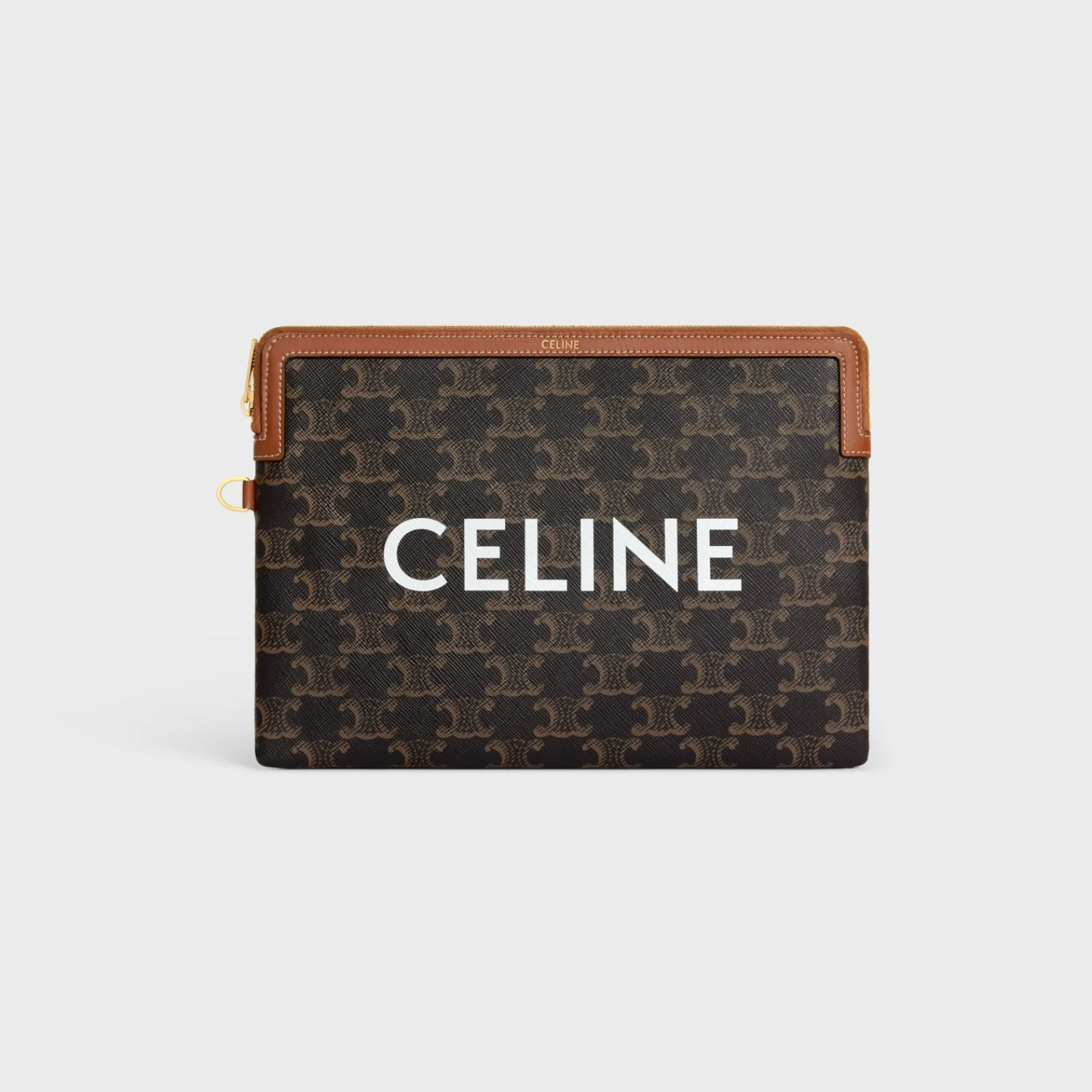 Hot SMALL POUCH WITH STRAP in TRIOMPHE CANVAS WITH PRINT Women Triomphe Canvas | Categories·Pouches And Tech Accessories