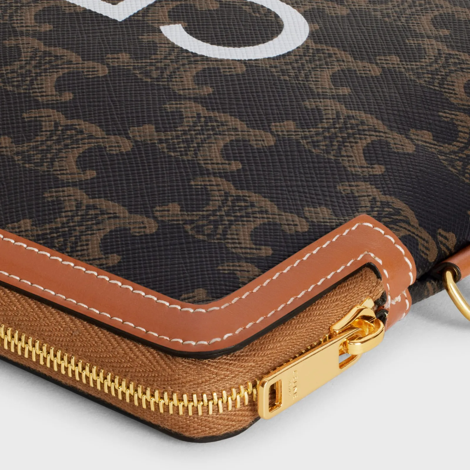 Hot SMALL POUCH WITH STRAP in TRIOMPHE CANVAS WITH PRINT Women Triomphe Canvas | Categories·Pouches And Tech Accessories