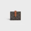Hot Small Strap Wallet in Triomphe Canvas and lambskin Women Triomphe Canvas | Categories·Wallets