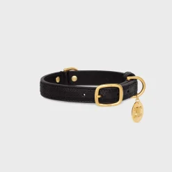 New Small Thin Dog Collar in Sequins and Calfksin Dog Accessories
