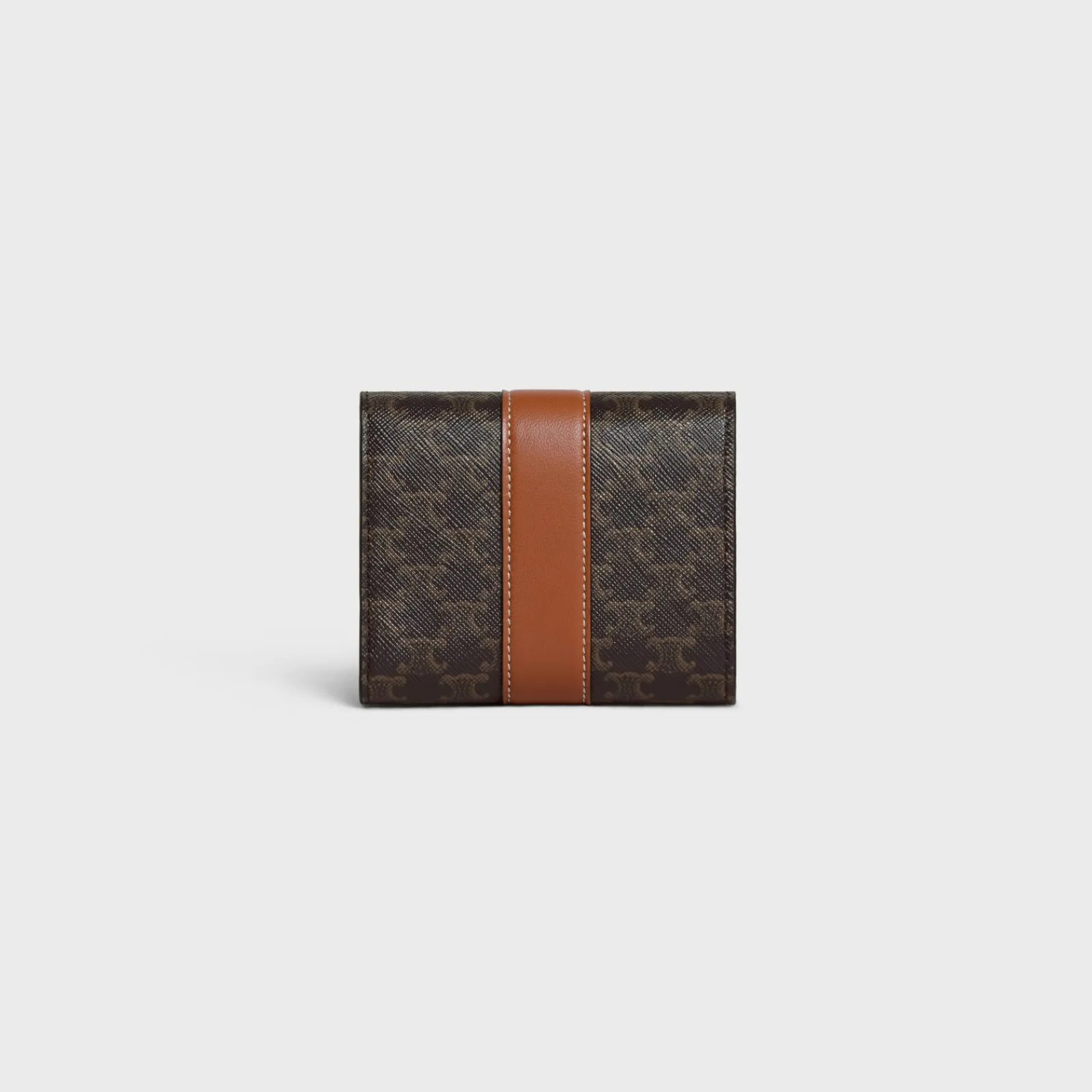Hot Small Trifold wallet in Triomphe Canvas and Lambskin Women Triomphe Canvas | Categories·Wallets