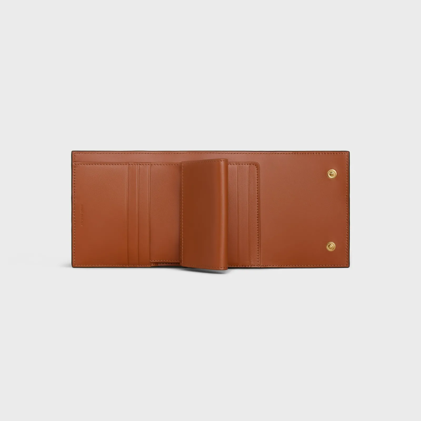 Hot Small Trifold wallet in Triomphe Canvas and Lambskin Women Triomphe Canvas | Categories·Wallets
