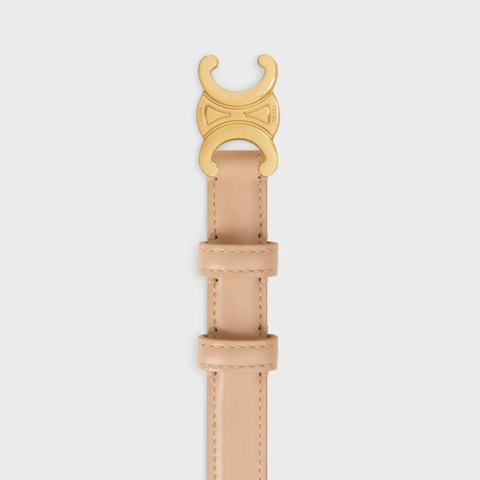 Fashion Small Triomphe Belt in PATENT TAURILLON Women Triomphe