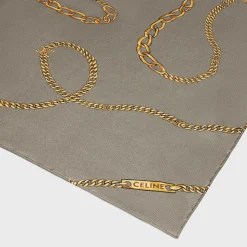 New SQUARE IN CHAIN SILK TWILL Women Silk Scarves