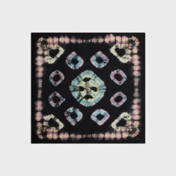 Discount square in tie-dye habotai silk Hats And Soft Accessories