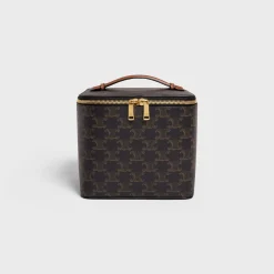 Clearance SQUARE VANITY CASE IN TRIOMPHE CANVAS AND CALFSKIN Travel Sprays | Travel