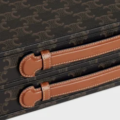 Sale stationery case in triomphe canvas and calfskin Stationery