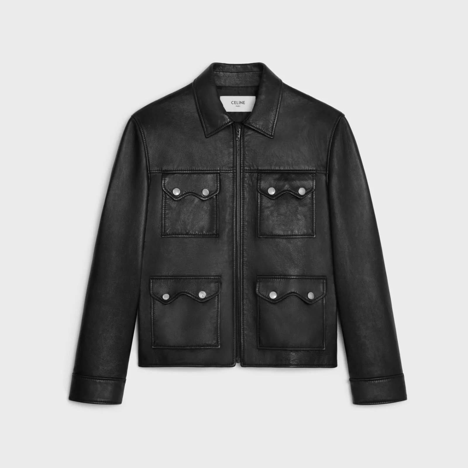 Fashion straight blouson jacket in soft lambskin Coats & Blousons | Leather