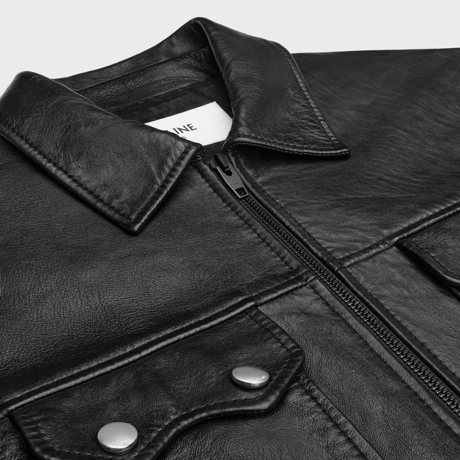 Fashion straight blouson jacket in soft lambskin Coats & Blousons | Leather