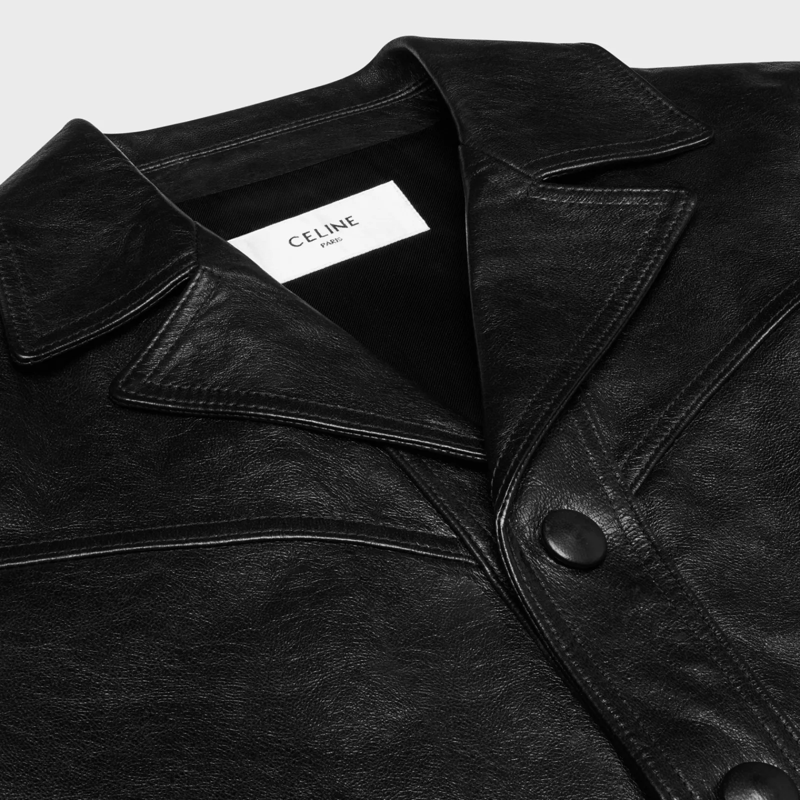 New straight-cut blouson jacket in waxed lambskin Coats & Blousons | Leather