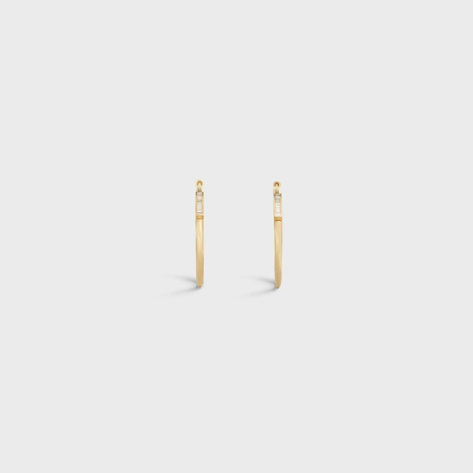 Fashion Systeme Large Hoops in Yellow Gold and Diamonds Women Other Lines | Categories·Earrings