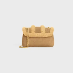 Hot TEEN VICTOIRE BAG in SUEDE CALFSKIN AND SHEARLING Women More Lines·Celine Victoire | Categories·Cross-Body Bags