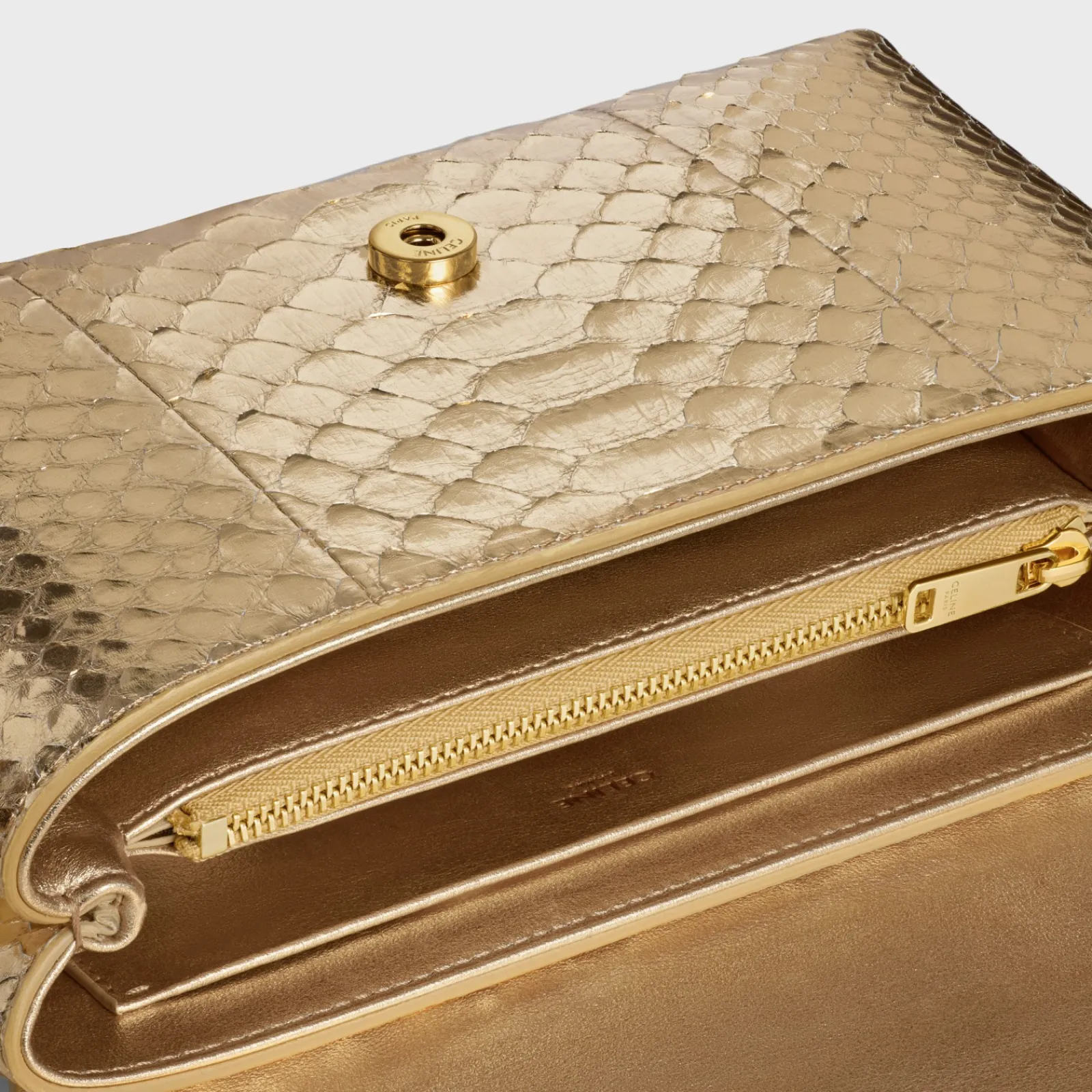 Online TEEN VICTOIRE BAG in LAMINATED PYTHON Women More Lines·Celine Victoire | Categories·Cross-Body Bags