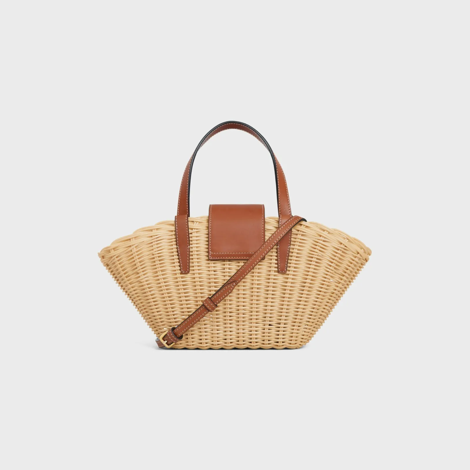 Clearance TEEN COUFFIN in WICKER AND NATURAL CALFSKIN Women More Lines·Classic Panier | Categories·Top-Handle Bags