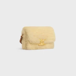 Hot TEEN TRIOMPHE BAG in SHEARLING AND CALFSKIN Women Triomphe | Categories·Cross-Body Bags