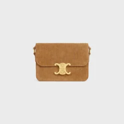 Hot Teen Triomphe Bag in STRIPED SUEDE CALFSKIN Women Triomphe | Categories·Cross-Body Bags