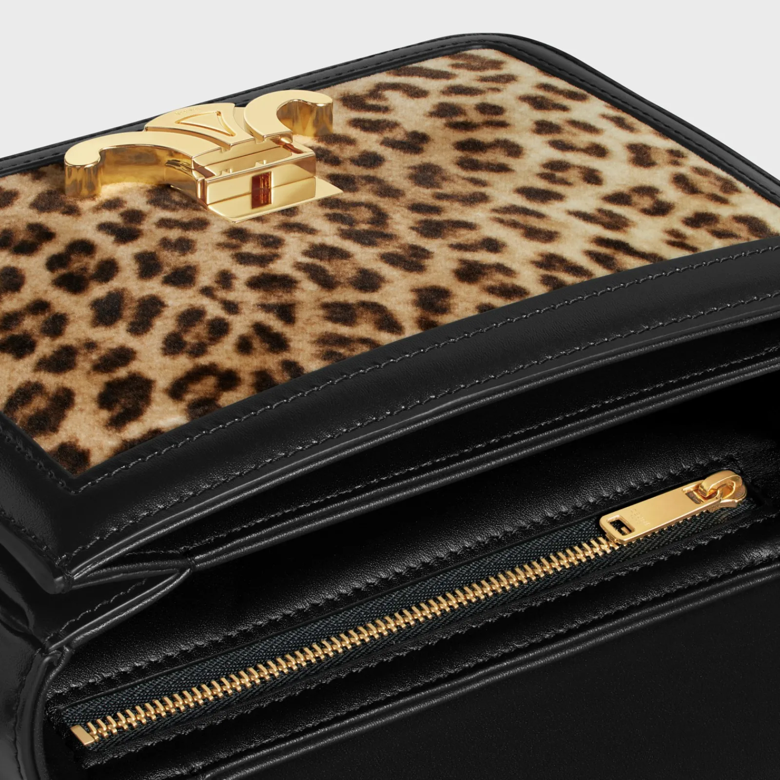 Discount TEEN TRIOMPHE BAG in velvet with print Women Triomphe | Categories·Cross-Body Bags