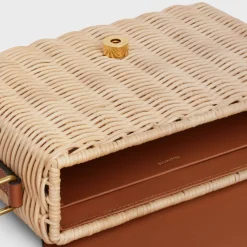 Online TEEN TRIOMPHE BAG in WICKER AND NATURAL CALFSKIN Women Triomphe | Categories·Cross-Body Bags