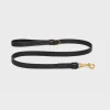 Online Thin dog leash in smooth calfskin with embossed Dog Accessories