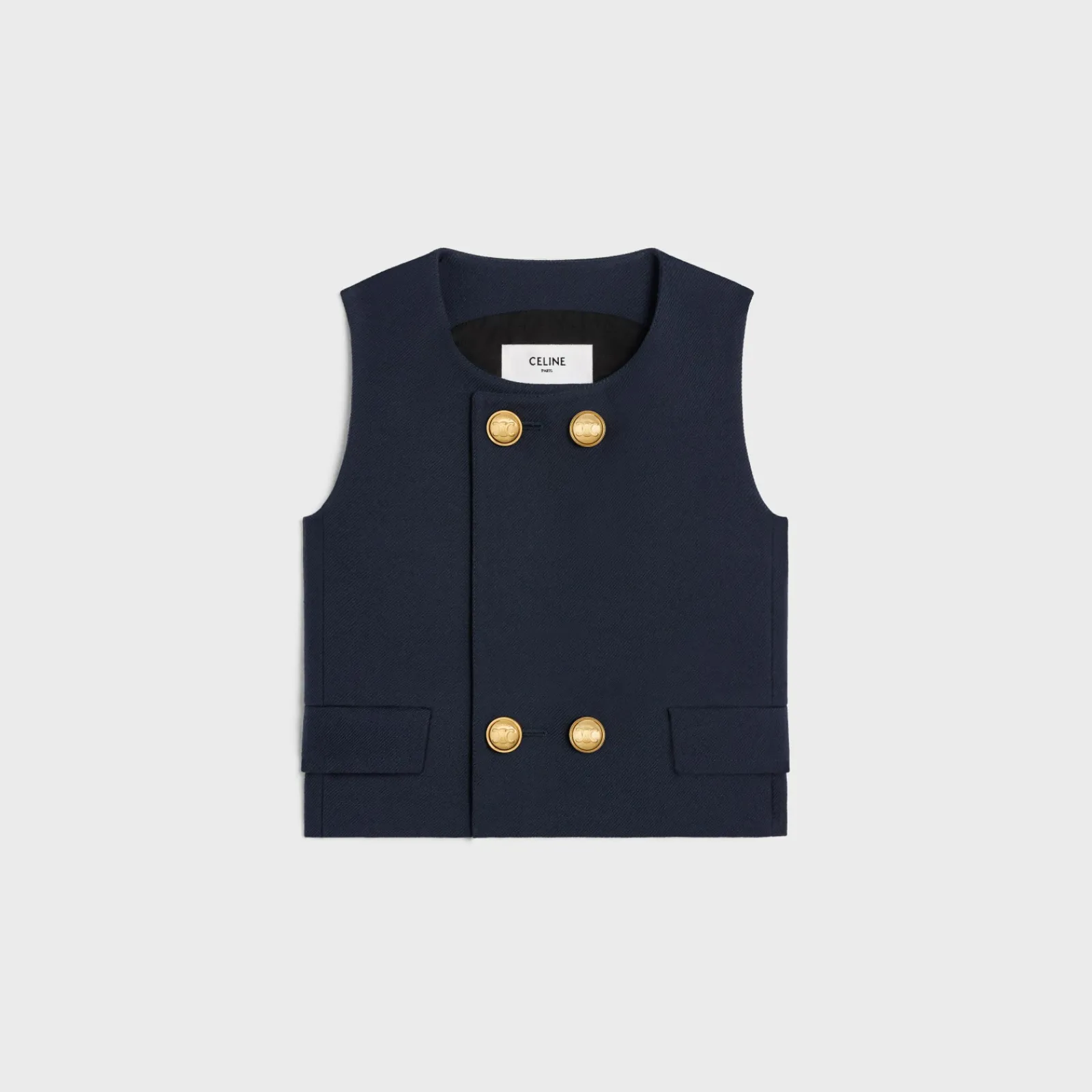 Discount top in double faced wool tricotine Women Shirts And Tops