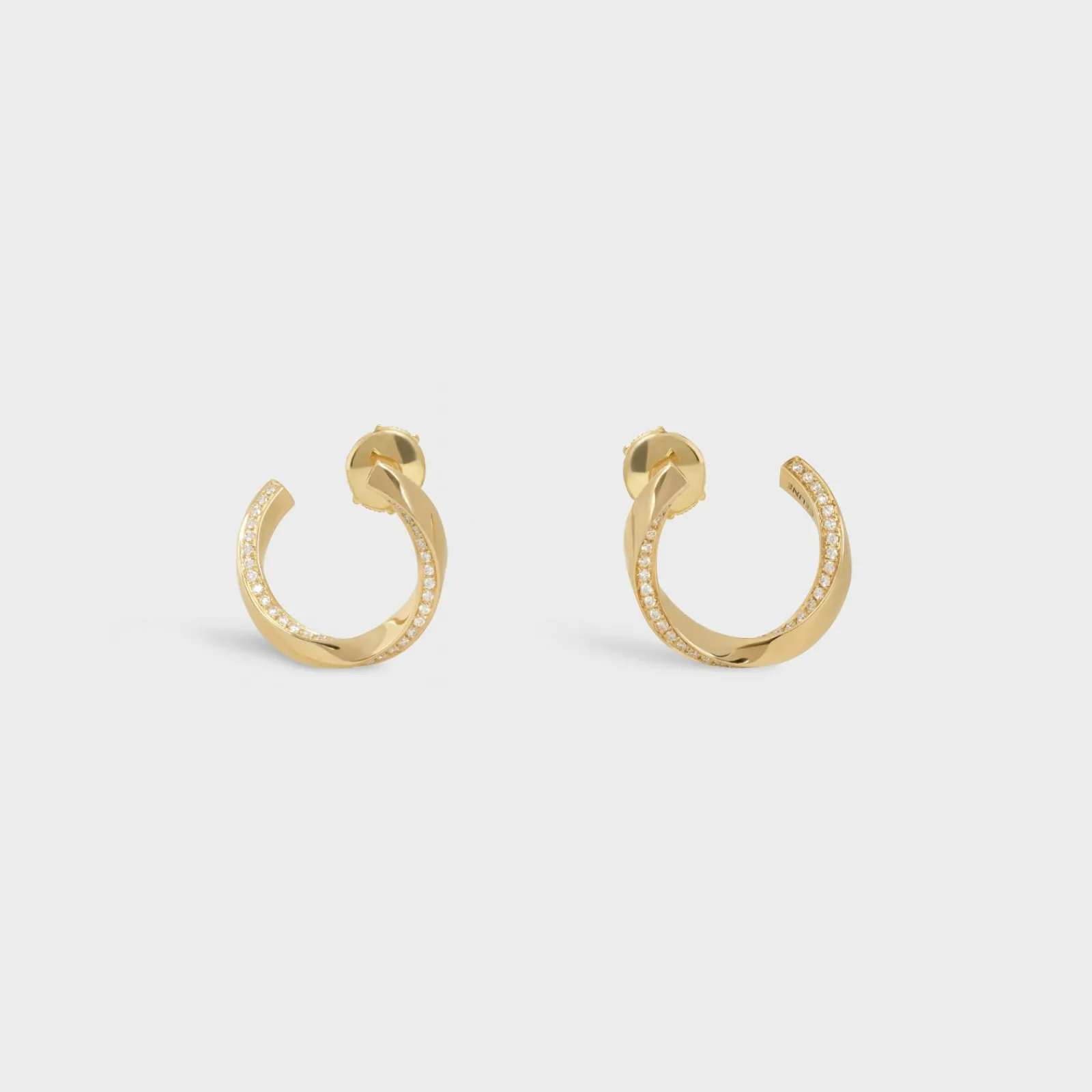 Clearance Torsion Earrings in Yellow Gold and Diamonds Women Other Lines | Categories·Earrings