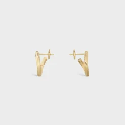 Clearance Torsion Earrings in Yellow Gold and Diamonds Women Other Lines | Categories·Earrings