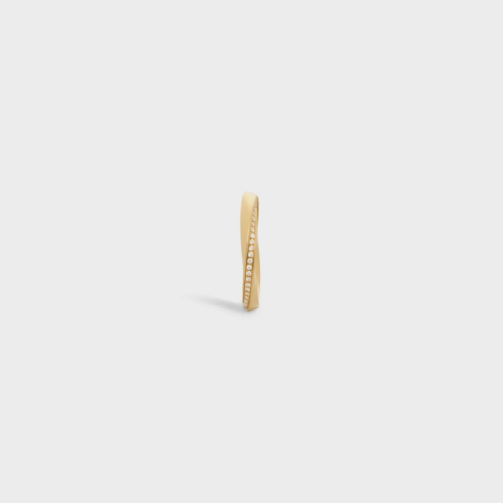 Outlet Torsion Ring in Yellow Gold and Diamonds Women Other Lines | Categories·Rings