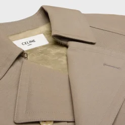 New trench coat in wool gabardine and cotton Women Coats